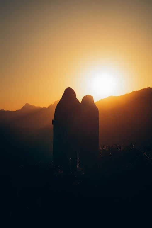 คลังภาพถ่ายฟรี ของ การยืน, ซิลูเอตต์, ดวงอาทิตย์