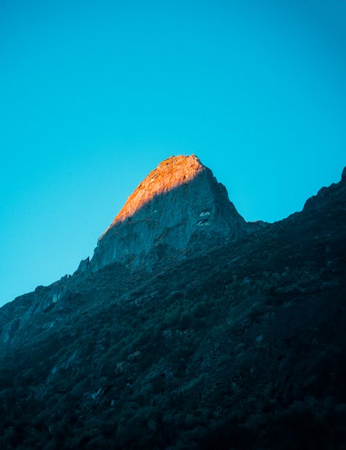 golden hour mountain peak