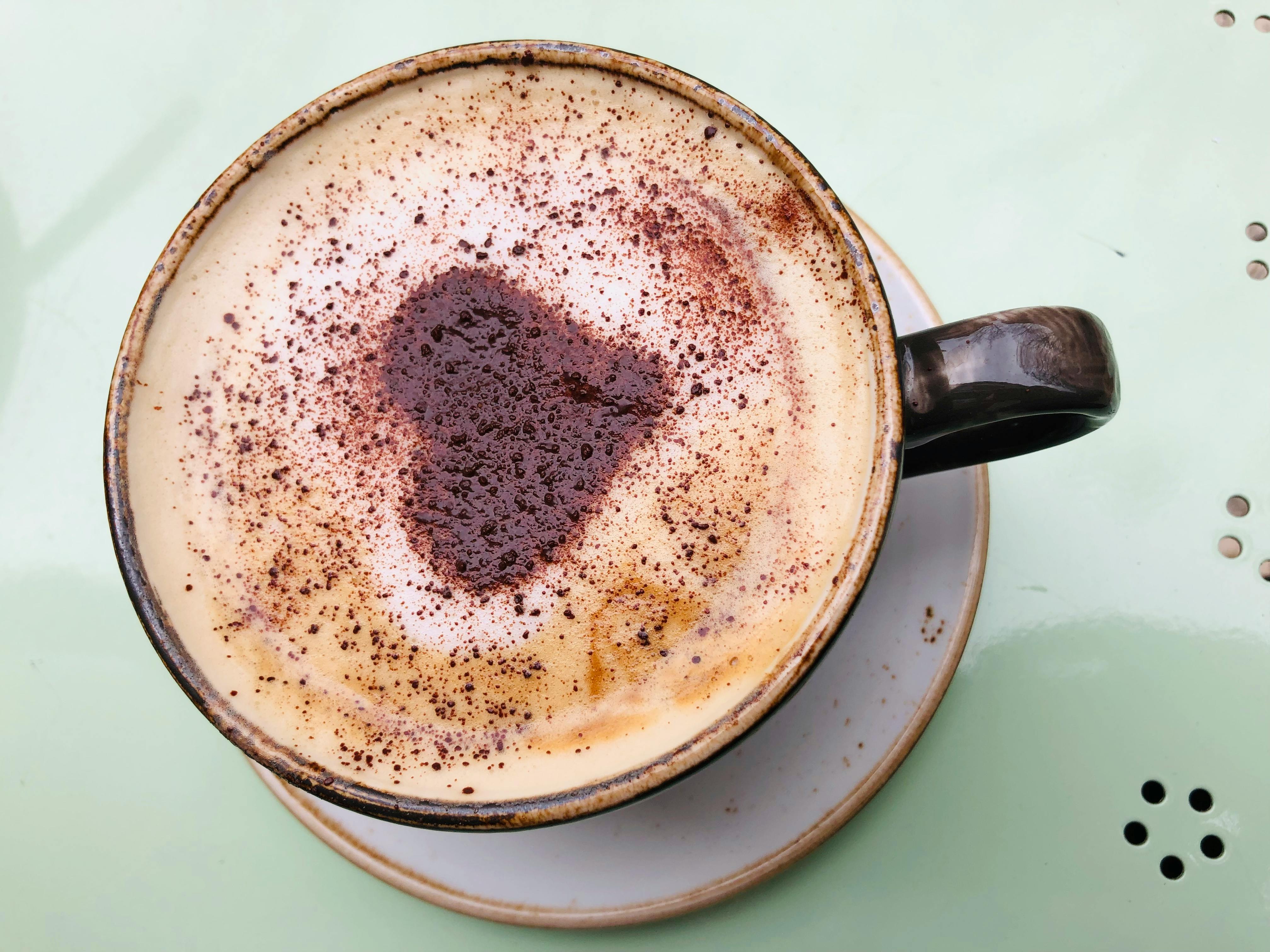 Free stock photo of coffee, healthy food, heart