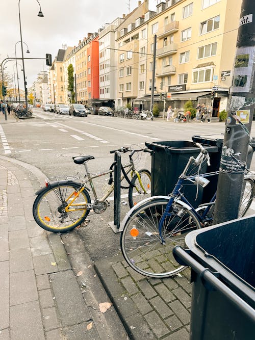 Two Bicycles in a City