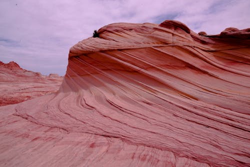 Sandy Rock Formation with Striped Texture