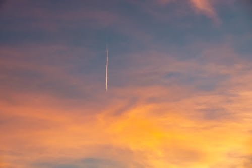 Základová fotografie zdarma na téma kondenzační stopa, letadlo, obloha