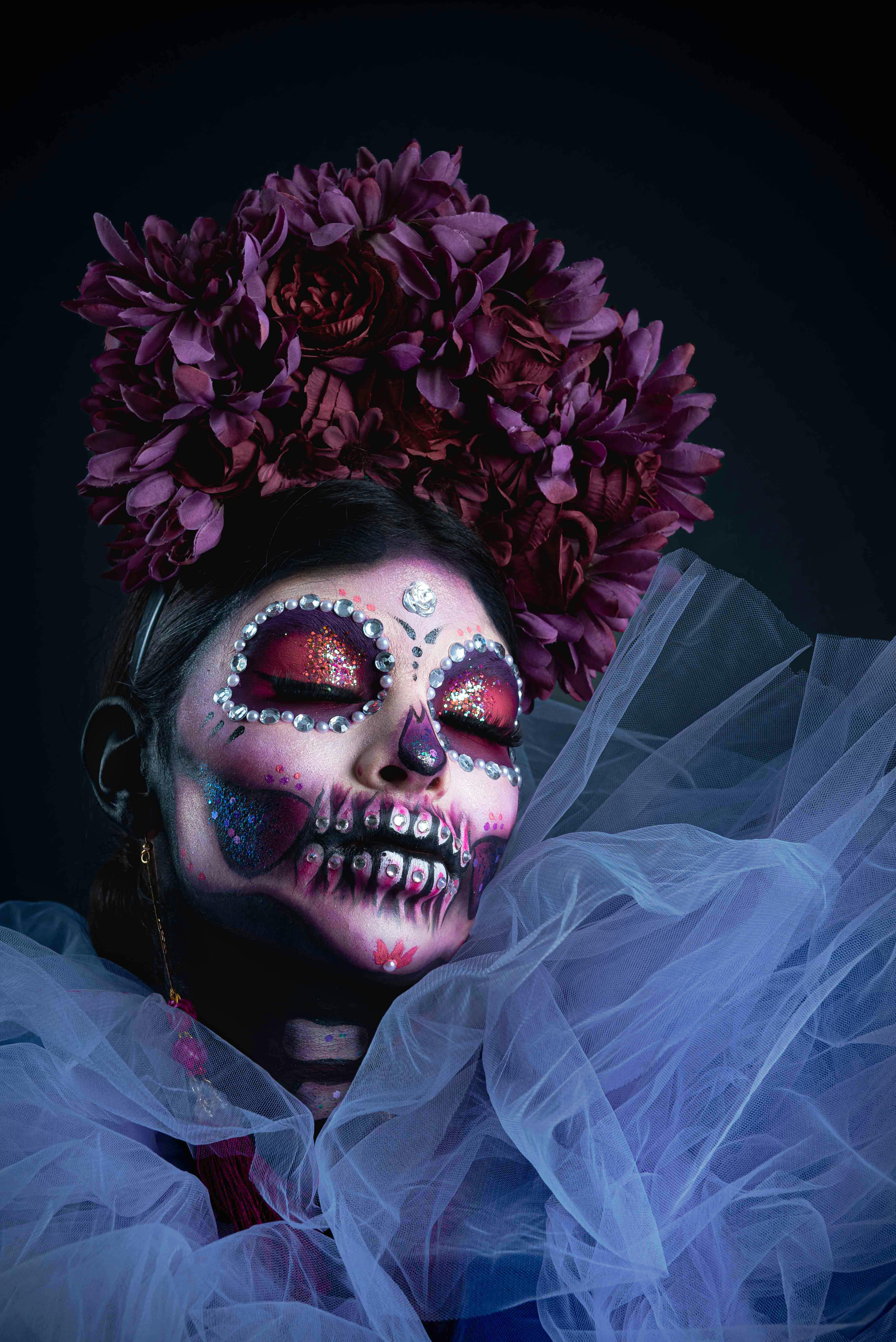 Catrina Makeup for Day fo the Dead · Free Stock Photo