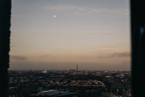View of a City at Dusk 