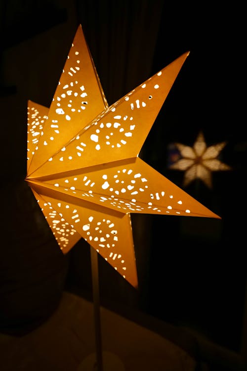 Close-up of a Star Shaped Lamp 