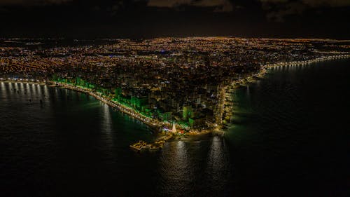 도시 배경, 도시의 불빛, 밤에 도시의 무료 스톡 사진