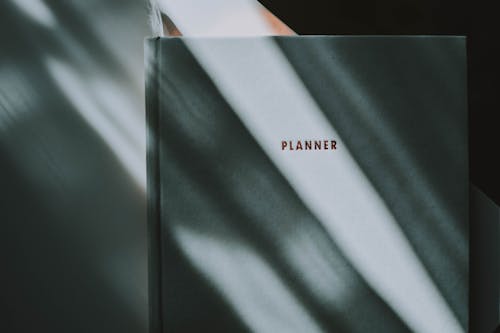 Free Black and White Planner Book Stock Photo