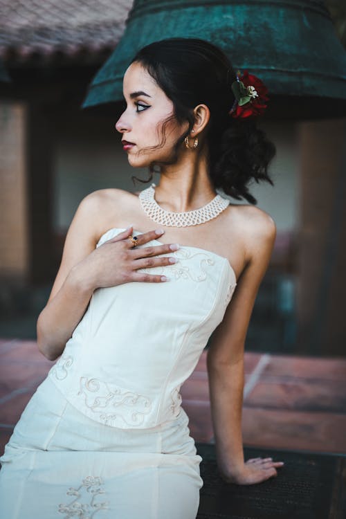 Portrait of Brunette Woman