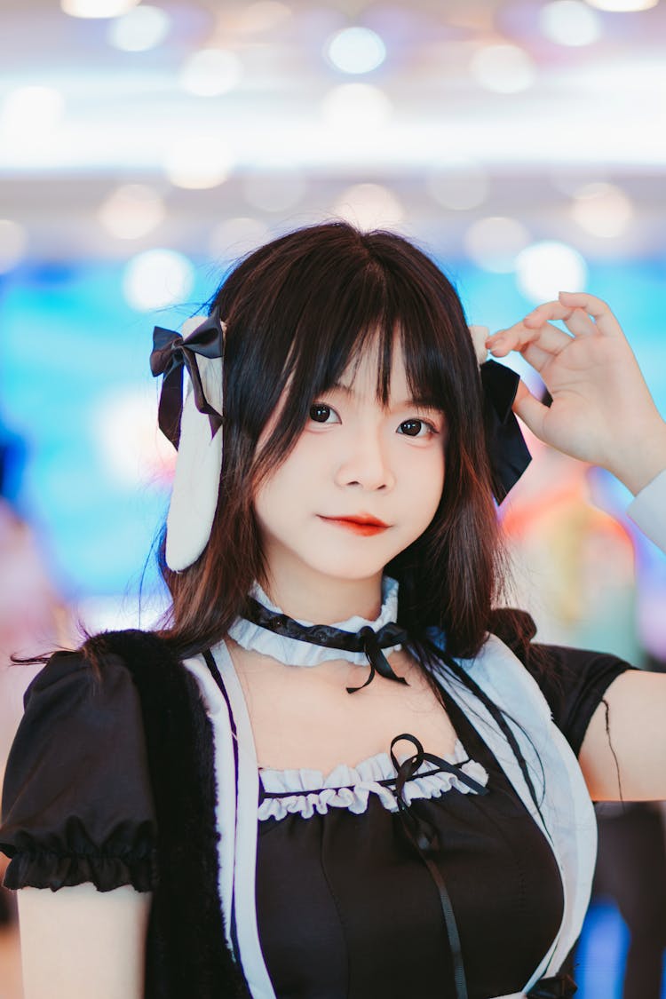 Young Cosplayer Dressed As An Anime Character