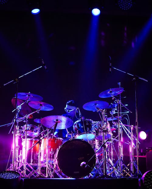 Drummer playing Live