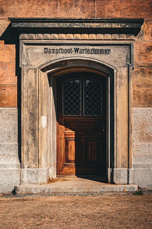 Old Stone Doorway with German Text above it