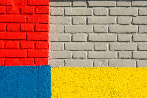 Free Bright Brick Wall Stock Photo