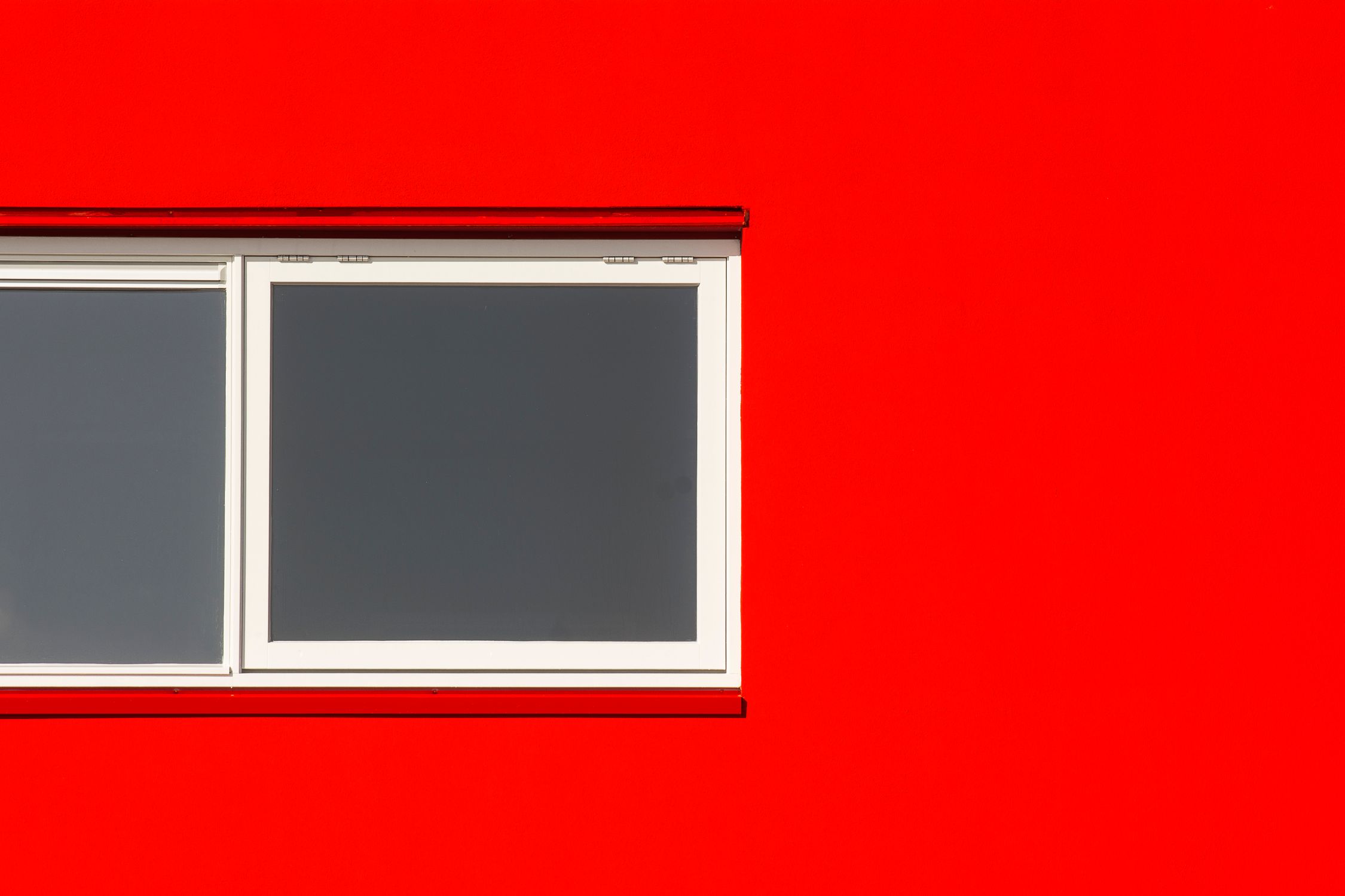 Window in Bright Red Wall · Free Stock Photo