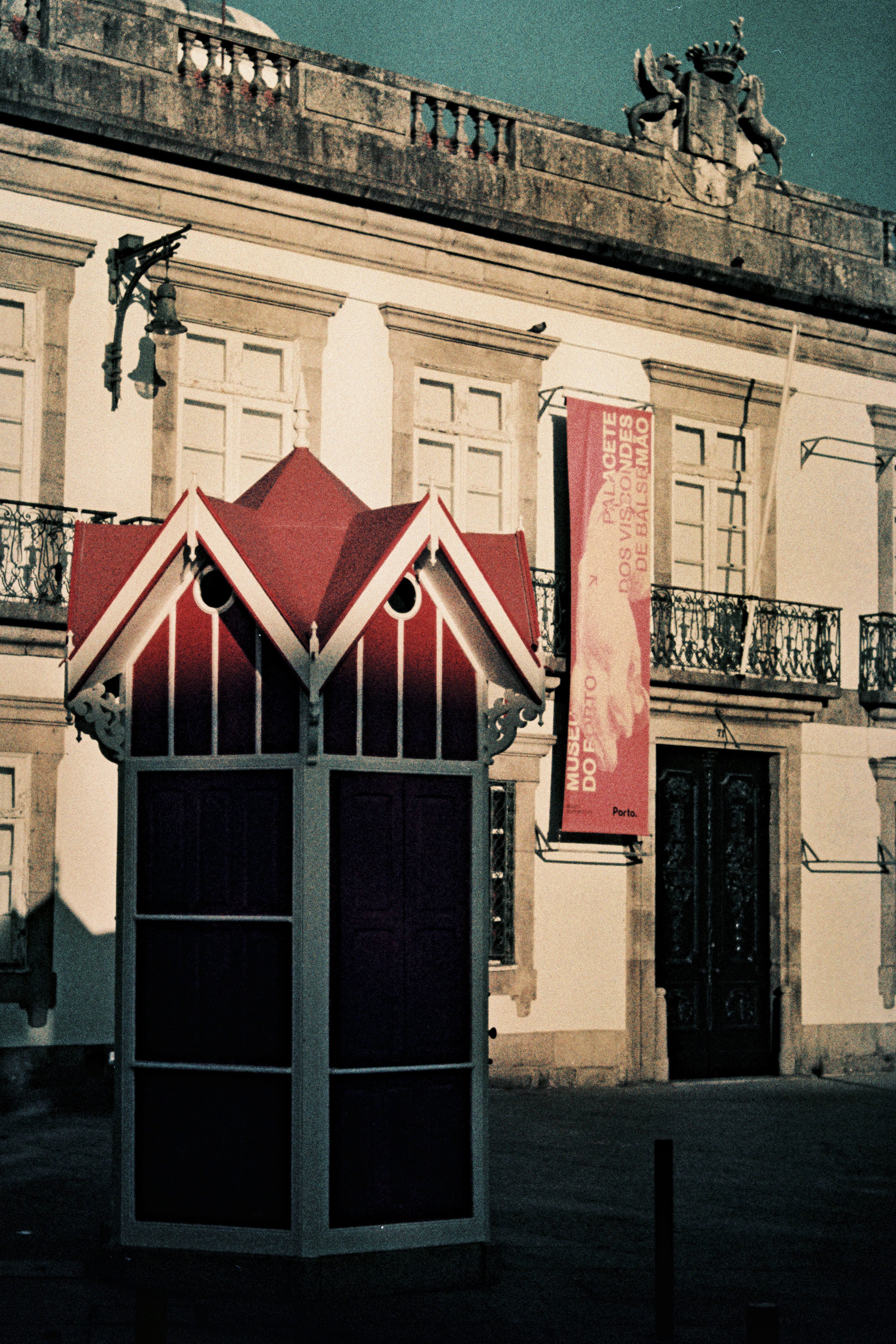 Elegant structure in Porto, Portugal with vintage tones.