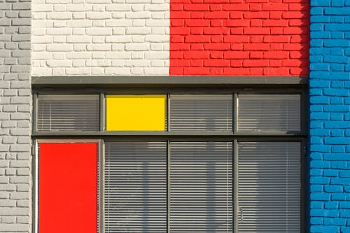 Free Exterior of a Colorful Brick Building  Stock Photo