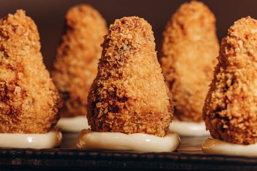 Close-up of a Tray with Fried Chicken