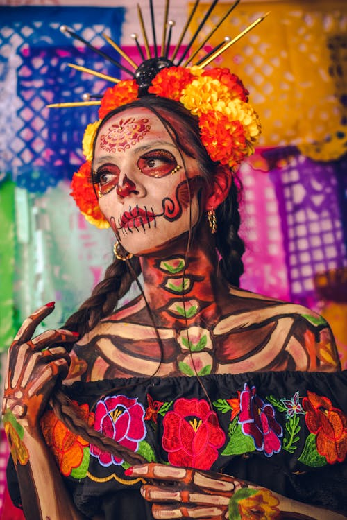 Бесплатное стоковое фото с catrina, dia de muertos, вертикальный выстрел