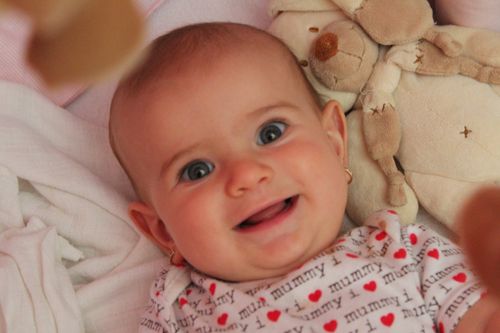 Free stock photo of baby, blue eyes, child Stock Photo