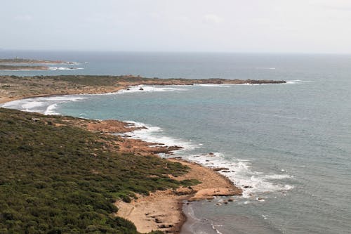 Free Coastline of the French Island of Corsica Stock Photo