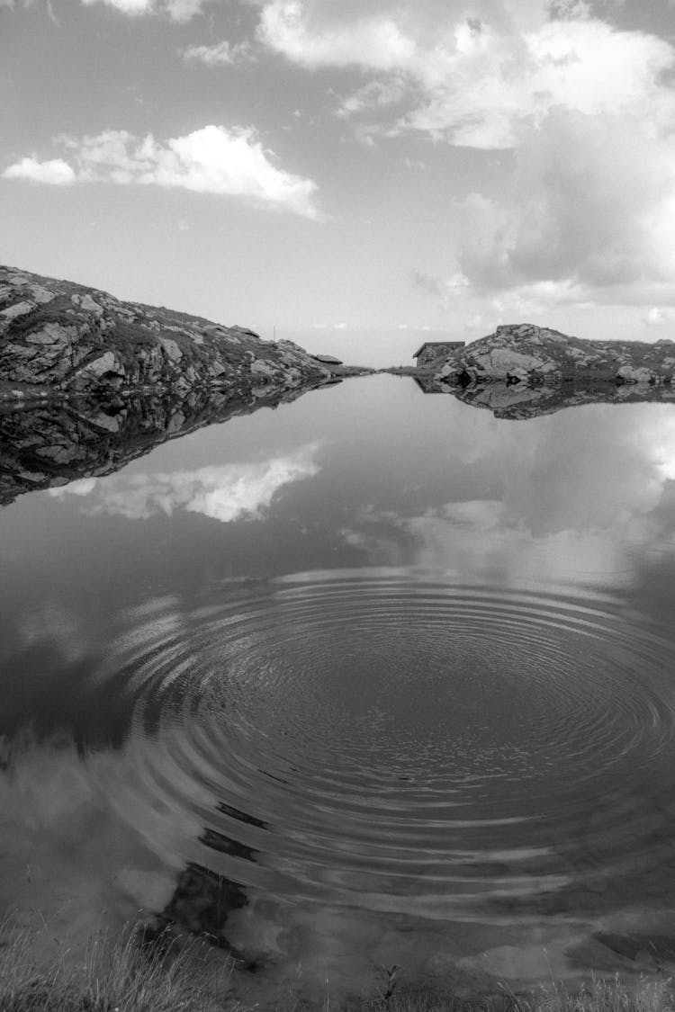 Ripples On The Surface Of A Clear Lake