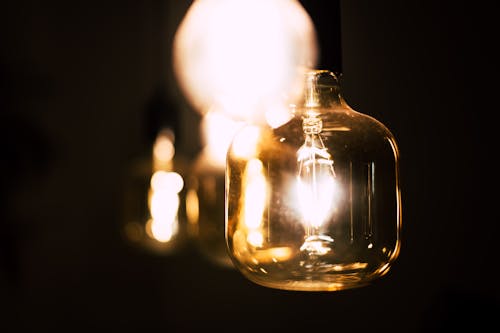 Shining design bulbs in the night