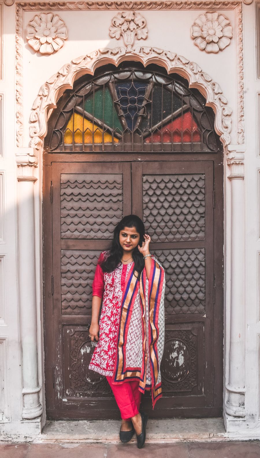 Maroon Silk Blend Suit Set
