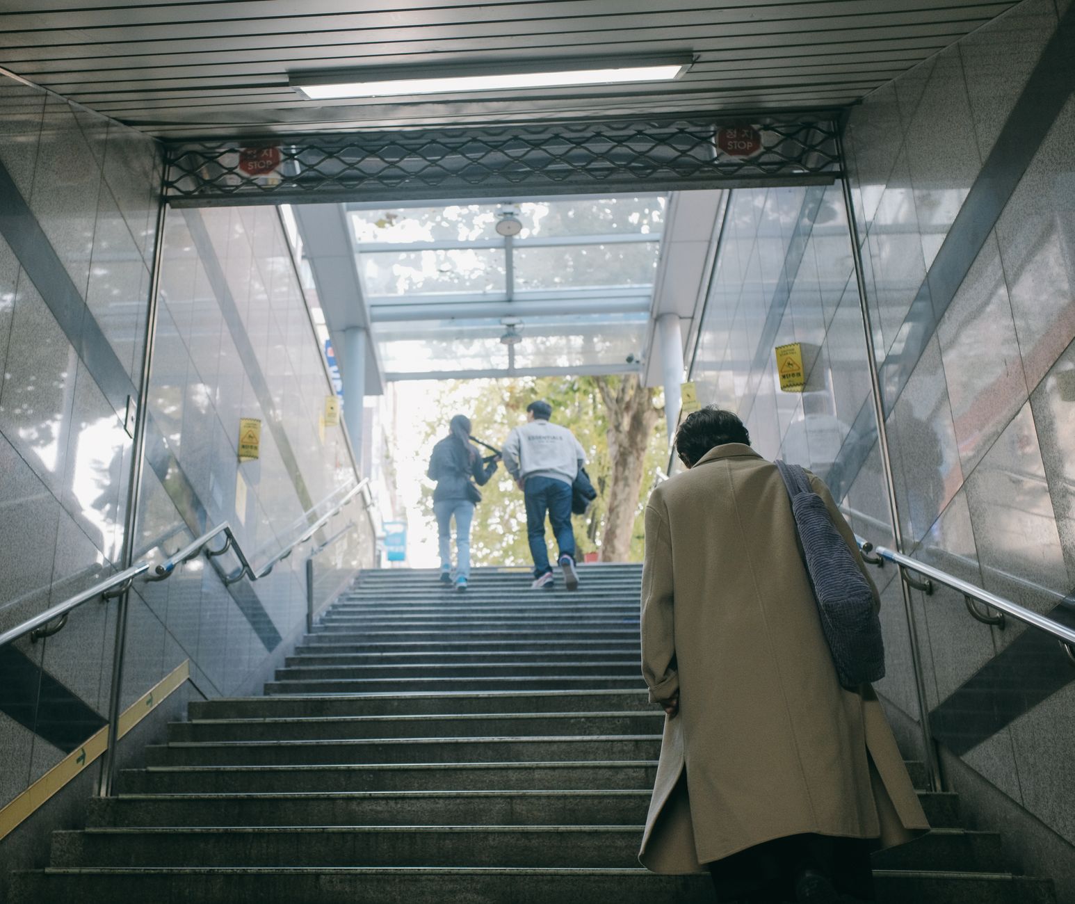 Seoul autumn foliage subway
