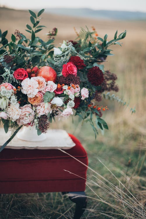 Photo En Gros Plan De Fleurs Sur Vase à Fleurs