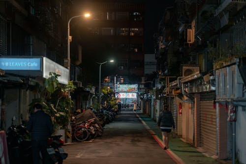 คลังภาพถ่ายฟรี ของ ซอย, ตอนเย็น, ถนนในเมือง