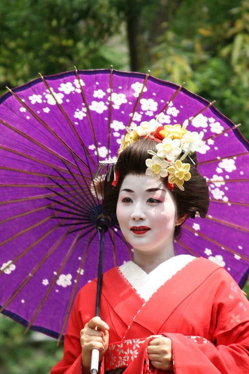 Kostnadsfri bild av asiatisk kvinna, geisha, paraply