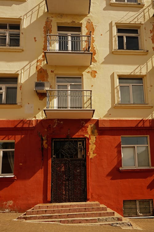 Facade of an Apartment Building in City 