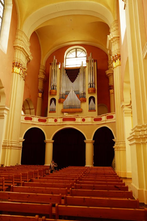 Бесплатное стоковое фото с вертикальный выстрел, интерьер, кафедральный собор