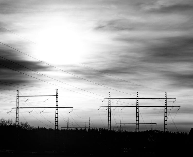 Electricity Pylons In Countryside