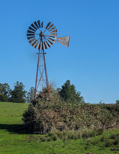 Wind Indicator in Countryside in Summer