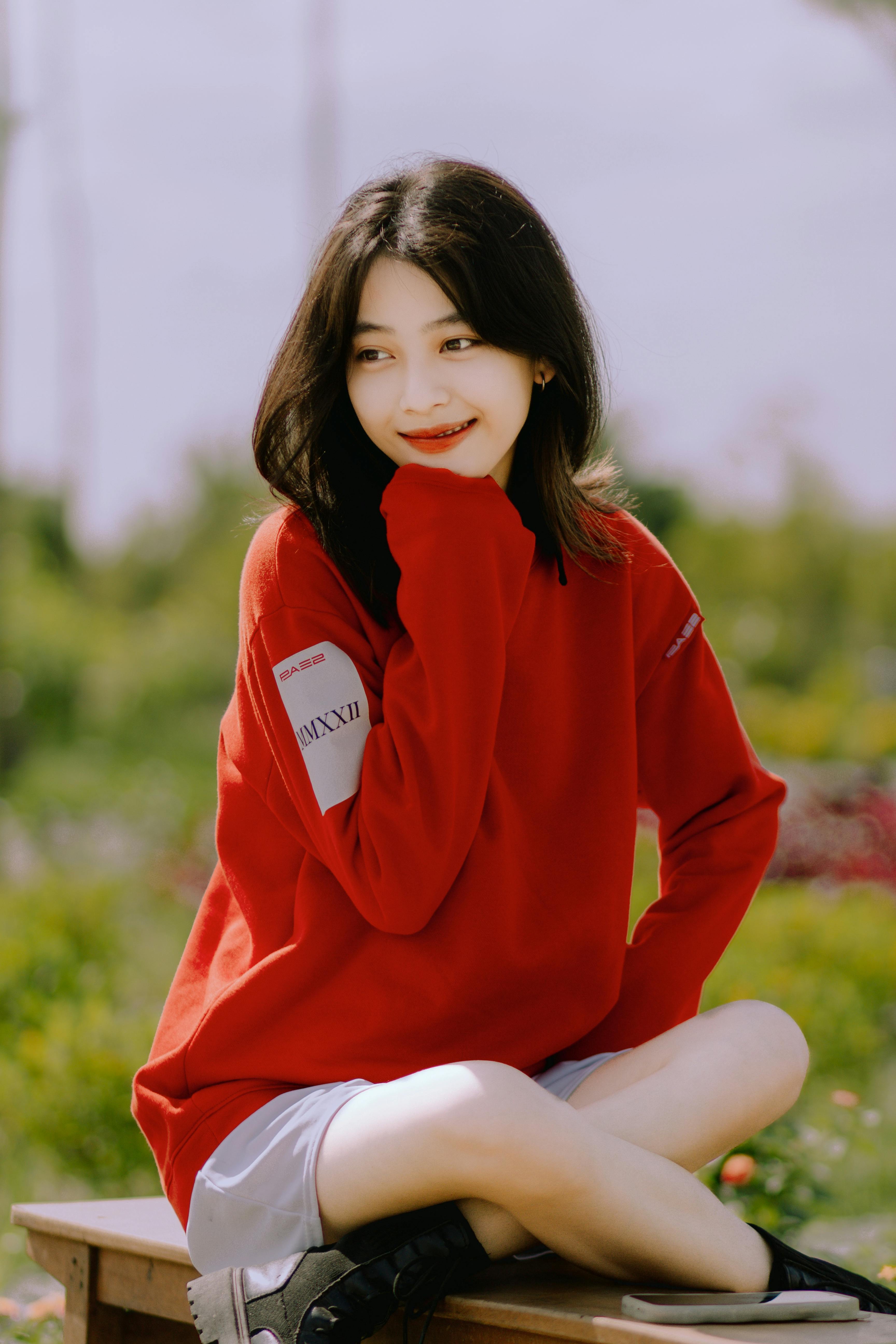 Short shop red sweater