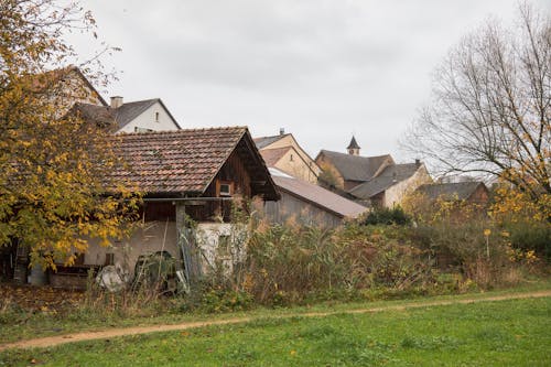 Houses by Footpath in Countryside