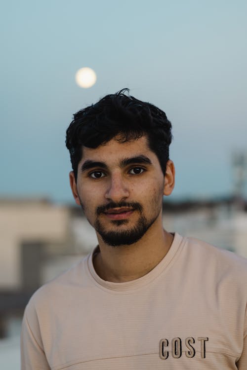 Portrait of a Young Man with Facial Hair