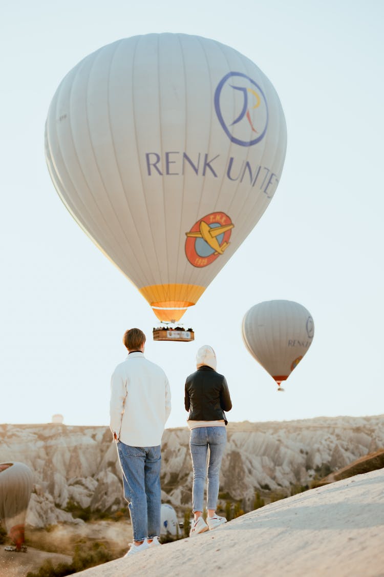 People Watching Hot Air Balloons