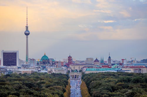 Berlin Skyline Dotted with Landmarks