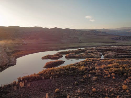 Creek at Dusk in Landscape