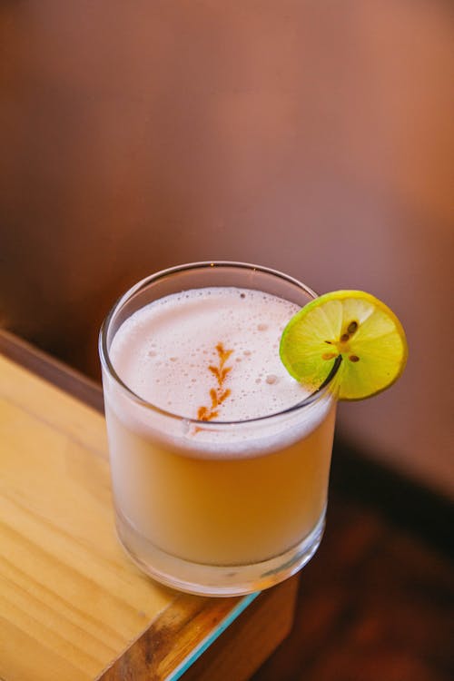 Free Cocktail with Slice of Lime Stock Photo