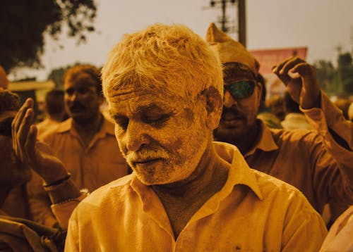 Men Celebrating Holi Festival