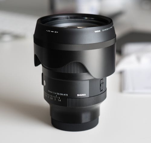 Camera Lens on White Background