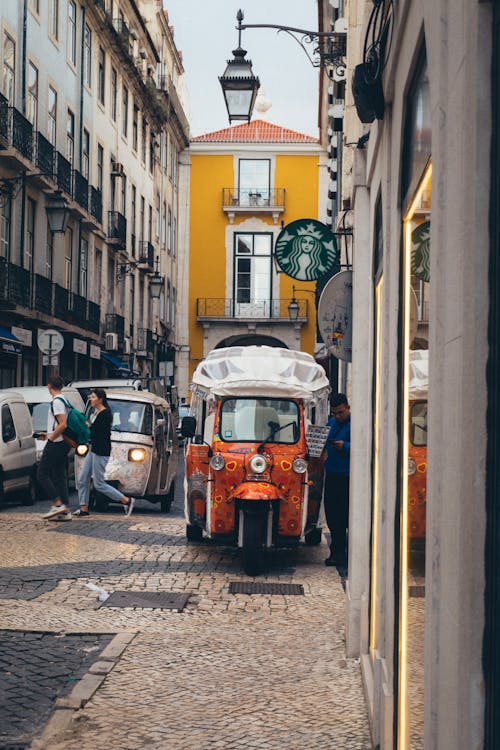 Narrow, Cobblestone Street in Town