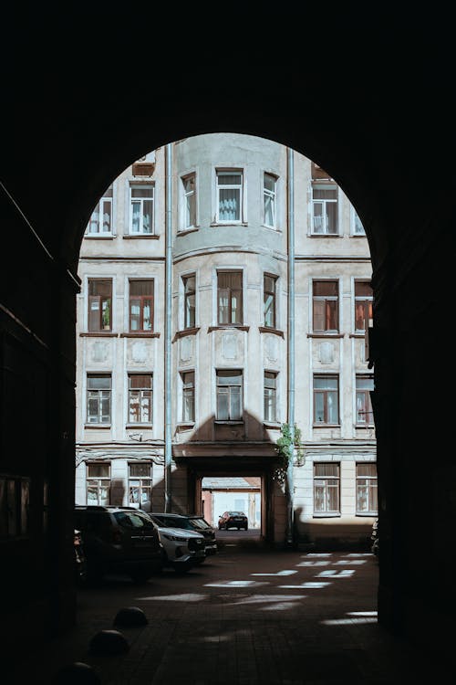Tenement Seen From a Tunnel 