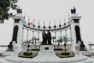 Historic Hemiciclo de la Rotonda monument in Guayaquil, Ecuador.