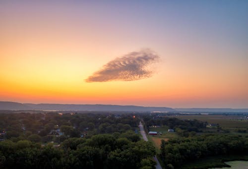 Kostnadsfri bild av dramatisk himmel, fält, Flygfotografering