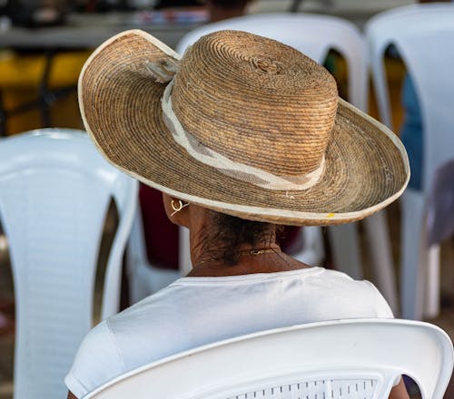 Woman Wearing a Straw Hat 