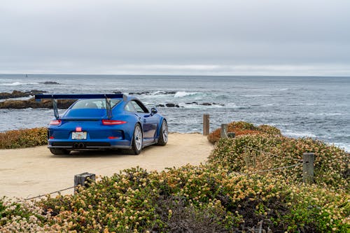 Ingyenes stockfotó kék autó, luxus, óceán témában
