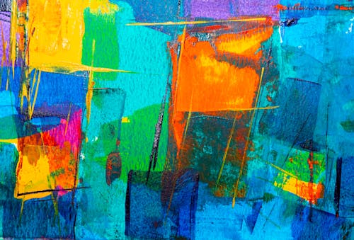 бесплатная сине оранжевая абстрактная живопись Стоковое фото